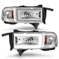 Anzo 111555 Chrome Headlights — 1994–2001 Ram 1500 / 1994–2002 Ram 2500/3500