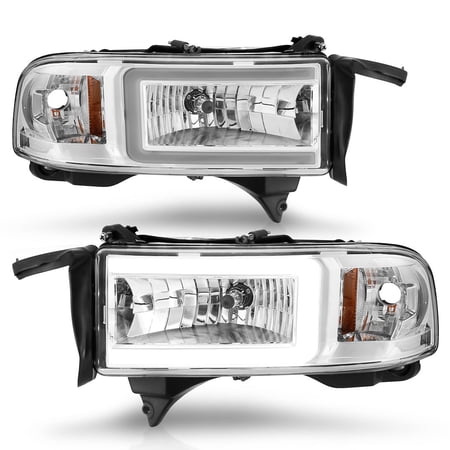 Anzo 111555 Chrome Headlights — 1994–2001 Ram 1500 / 1994–2002 Ram 2500/3500