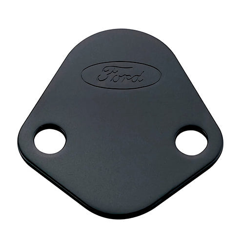 Fuel Pump Block-Off Plate Black w/Ford Logo - 302291