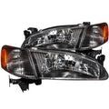 Anzo USA Headlights, Clear Style, Clear Lens, Black Housing, Toyota, Pair - 121131
