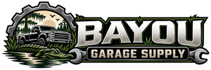 Bayou Garage Supply wide header logo