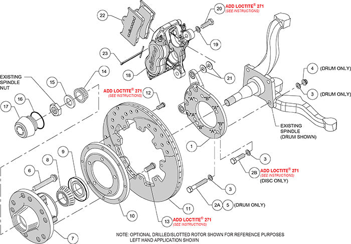 Wilwood Forged Dynalite Big Brake Front Brake Kits - 14011074DR