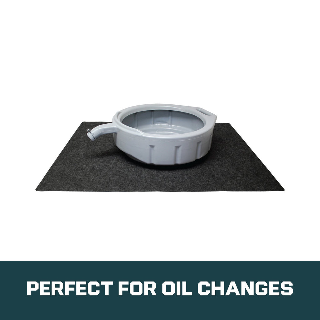 MOTIVITY Oil Spill Mat 29x36" - Protects Garage Floors - Absorbs Spills With No Soak Through - Reusable, Washable, and Durable - USA Made