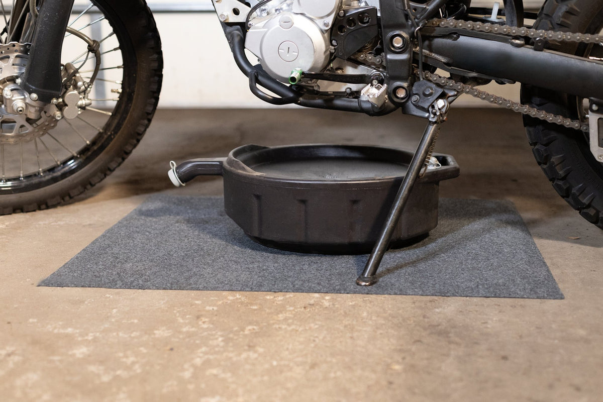 MOTIVITY Oil Spill Mat 29x36" - Protects Garage Floors - Absorbs Spills With No Soak Through - Reusable, Washable, and Durable - USA Made